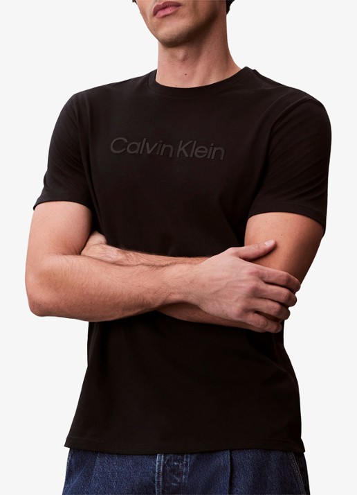 Calvin Klein T-shirt met logo - detail 2 zwart