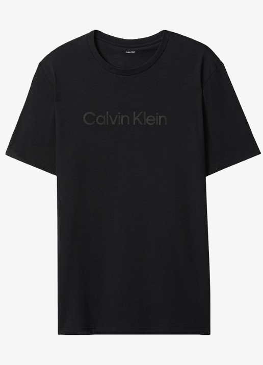 Calvin Klein T-shirt met logo - voorkant 3 zwart