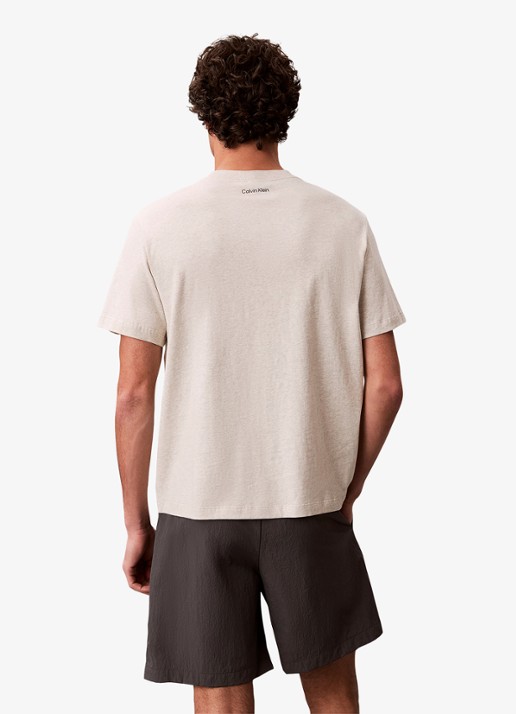 Calvin Klein T-shirt met logo - achterkant 6 creme