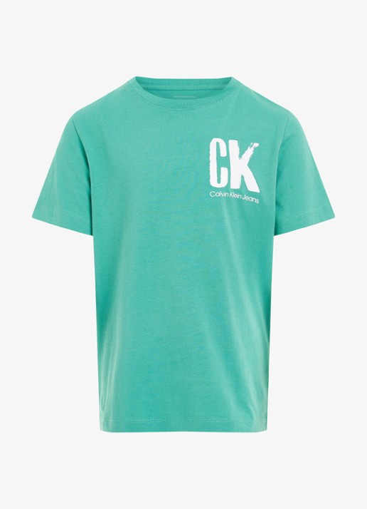 Calvin Klein T-shirt met logo - voorkant 3 groen