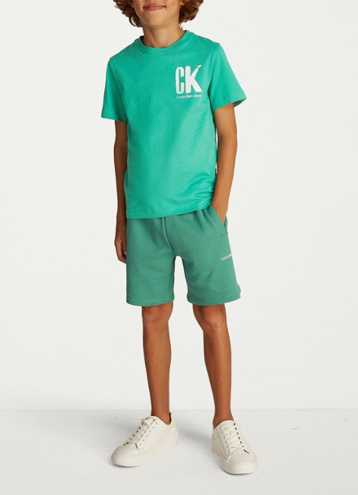 Calvin Klein T-shirt met logo - voorkant 4 groen