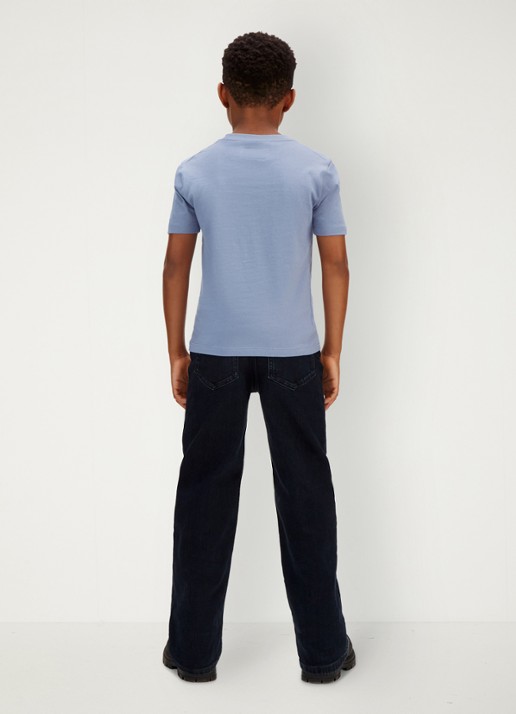 Calvin Klein T-shirt met logo - achterkant 5 blauwgrijs