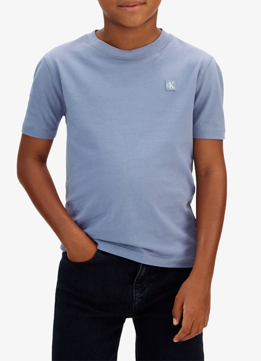 Calvin Klein T-shirt met logo - detail 3 blauwgrijs