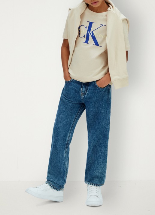 Calvin Klein T-shirt met logo - detail 2 beige