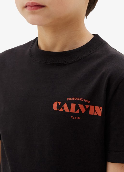 Calvin Klein T-shirt met logo - detail 5 zwart