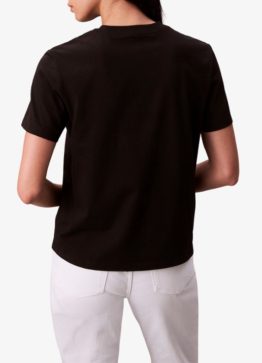 Calvin Klein T-shirt met logoborduring - achterkant zwart