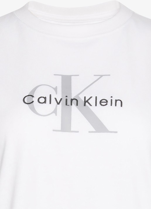 Calvin Klein T-shirt met logoborduring - detail 8 wit