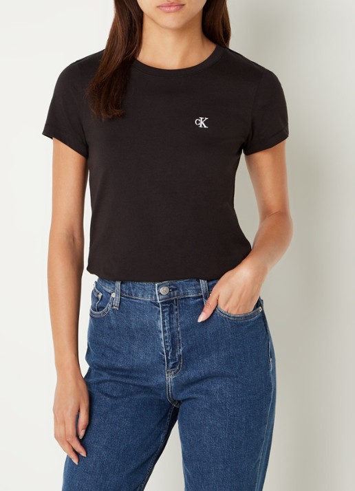 Calvin Klein T-shirt met logoborduring