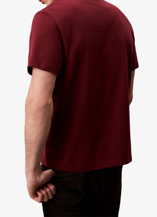 Calvin Klein T-shirt met logoborduring - achterkant rood