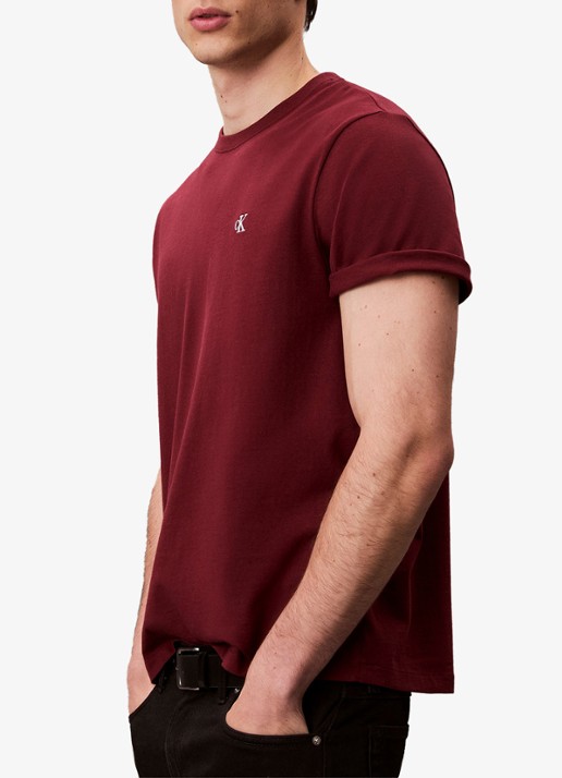 Calvin Klein T-shirt met logoborduring - detail 6 rood