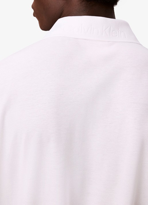 Calvin Klein T-shirt met logoborduring - detail 7 wit
