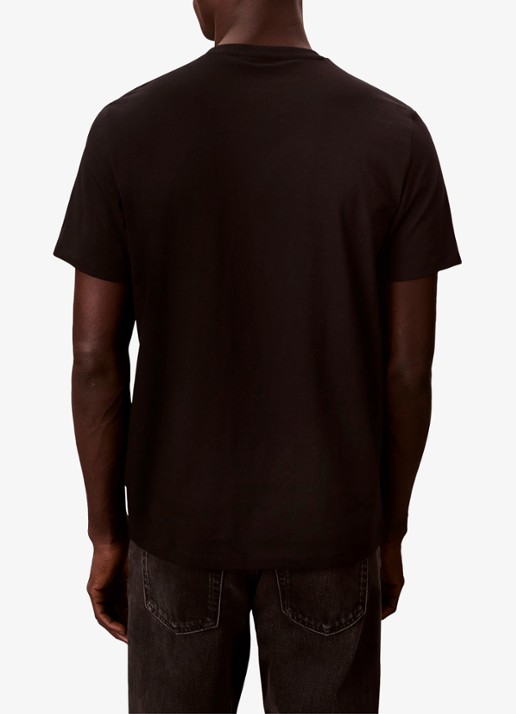 Calvin Klein T-shirt met logoborduring - achterkant 3 zwart