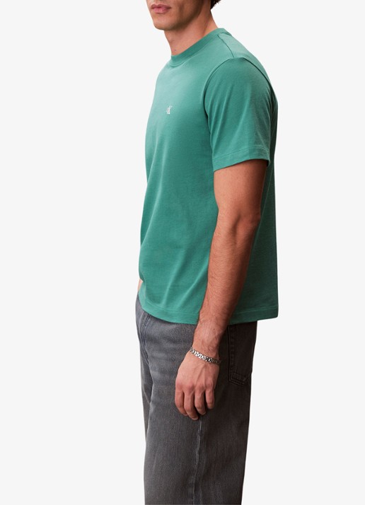 Calvin Klein T-shirt met logoborduring - detail 2 wild green-vfl / groen