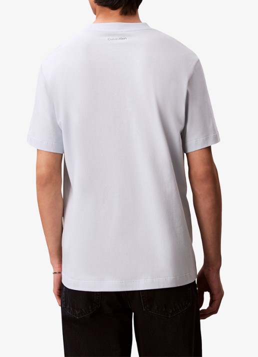 Calvin Klein T-shirt met logoborduring - achterkant 6 gebroken wit