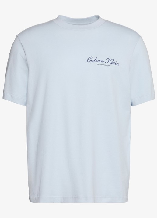 Calvin Klein T-shirt met logoborduring - voorkant 4 gebroken wit