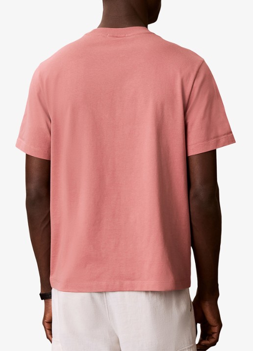 Calvin Klein T-shirt met logoborduring - achterkant 6 light mahogany / lichtbruin