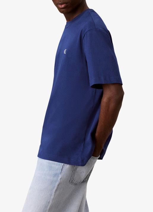 Calvin Klein T-shirt met logoborduring - detail 6 estate blue-5ma / blauw