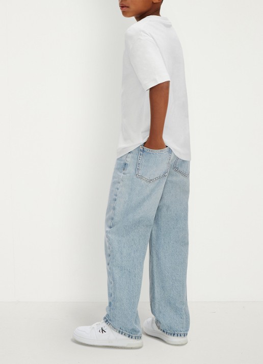 Calvin Klein T-shirt met logoborduring - achterkant 3 wit