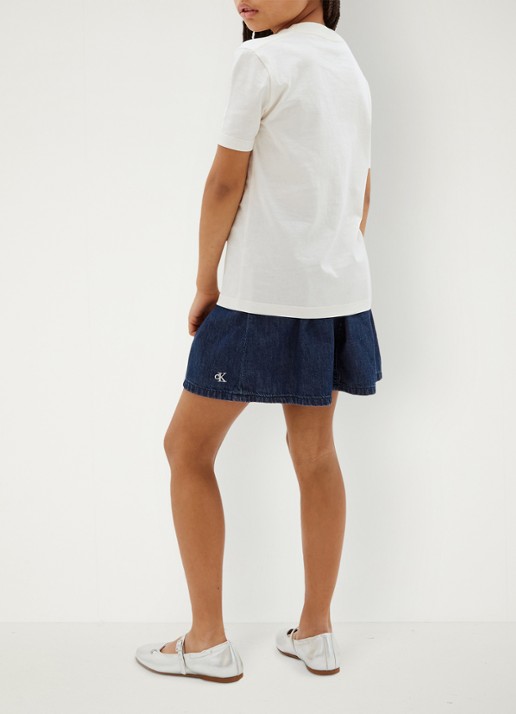 Calvin Klein T-shirt met logoborduring - achterkant 5 gebroken wit