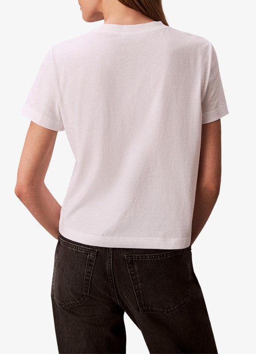 Calvin Klein T-shirt met logoprint - achterkant 6 wit