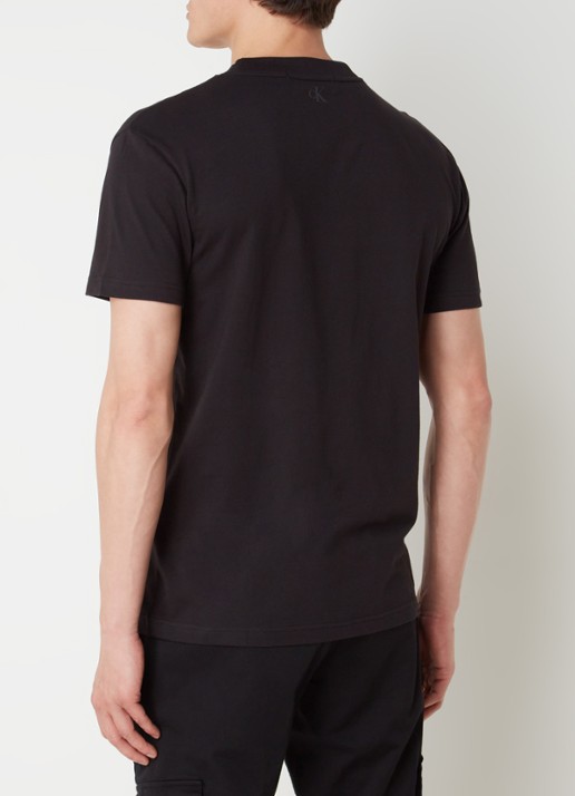 Calvin Klein T-shirt met logoprint - achterkant 2 zwart