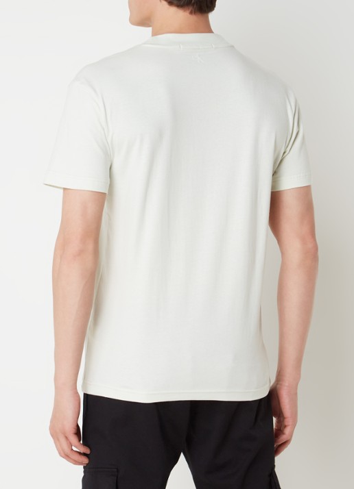 Calvin Klein T-shirt met logoprint - achterkant 4 lindegroen