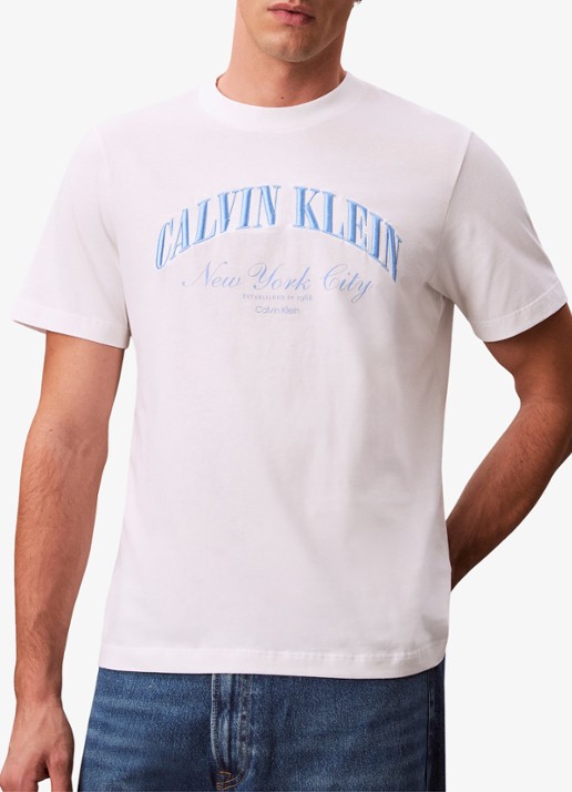 Calvin Klein T-shirt met logoprint - detail 5 bright white-yaf
