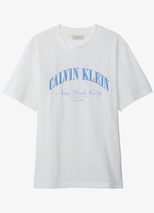 Calvin Klein T-shirt met logoprint - voorkant 2 bright white-yaf