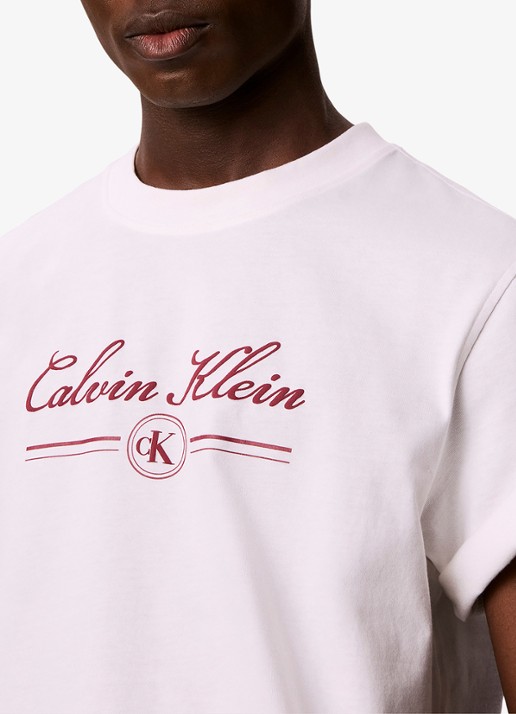 Calvin Klein T-shirt met logoprint - detail 4 bright white-yaf