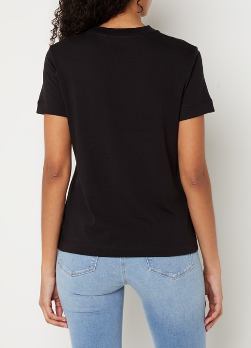 Calvin Klein T-shirt met logoprint - achterkant 2 zwart