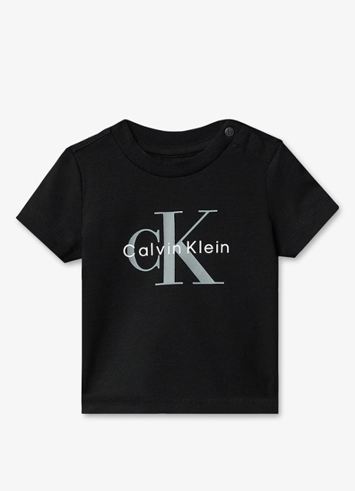 Calvin Klein T-shirt met logoprint - voorkant pvh black-beh /  zwart