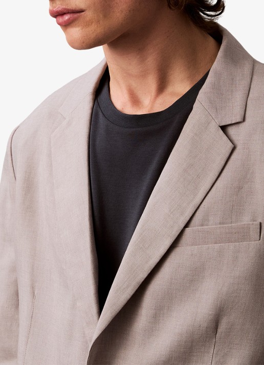 Calvin Klein T-shirt met ronde hals  - detail 4 donkerblauw