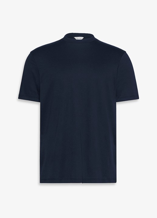 Calvin Klein T-shirt met ronde hals  - voorkant 2 donkerblauw