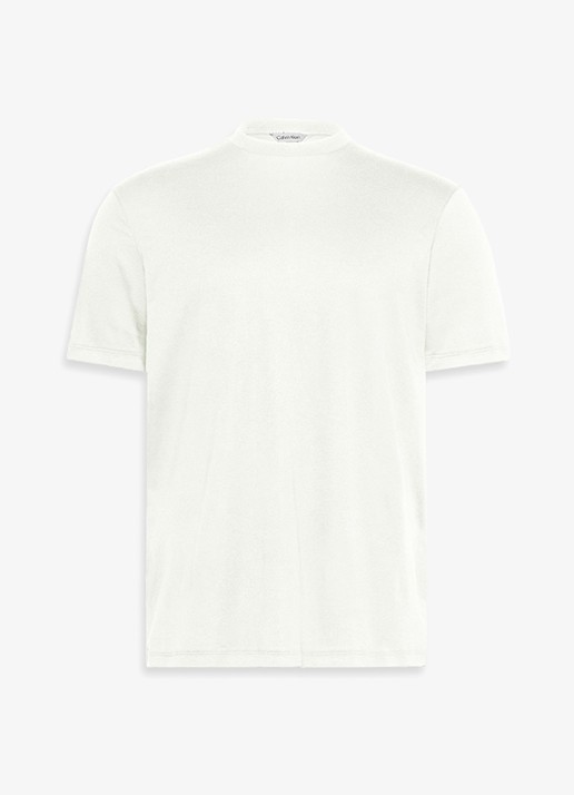 Calvin Klein T-shirt met ronde hals  - voorkant wit