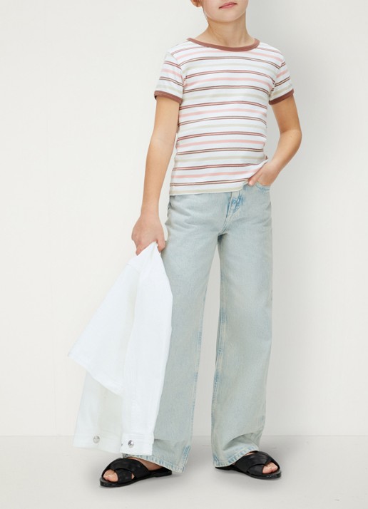 Calvin Klein T-shirt met streepprint - detail 5 multicolor