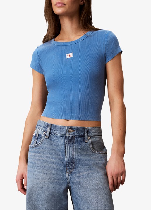 Calvin Klein T-shirt met verwassen afwerking