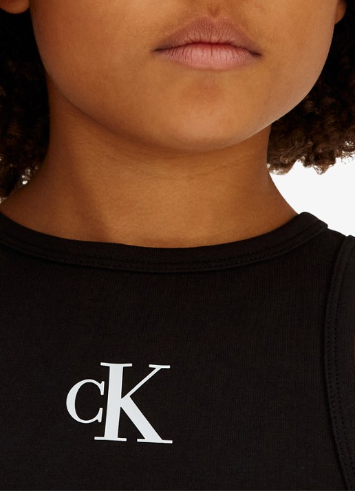 Calvin Klein Tanktop met logo - detail 2 zwart