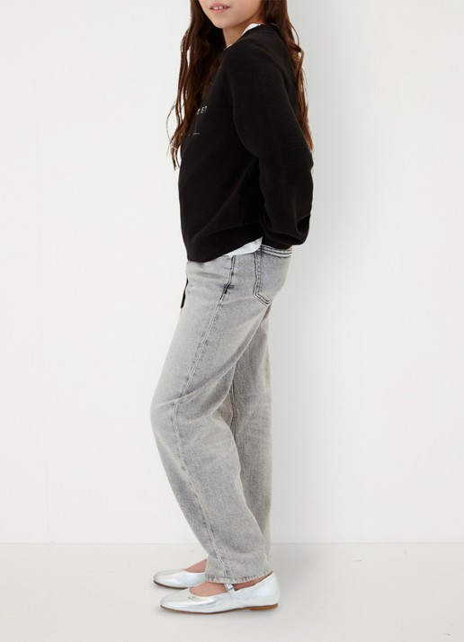 Calvin Klein Tapered fit jeans met donkere wassing - detail 2 middengrijs