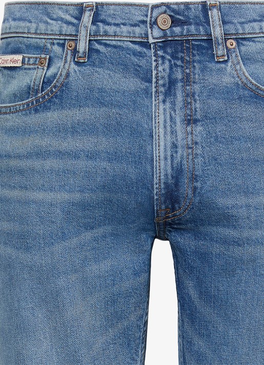 Calvin Klein Tapered fit jeans met medium wassing - detail denim