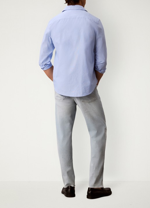 Calvin Klein Tapered fit Jeans met steekzakken - achterkant 5 vintage whisper-za5 /  lichtblauw