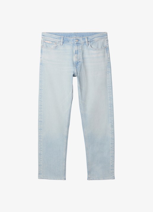 Calvin Klein Tapered fit Jeans met steekzakken - voorkant 4 vintage whisper-za5 /  lichtblauw