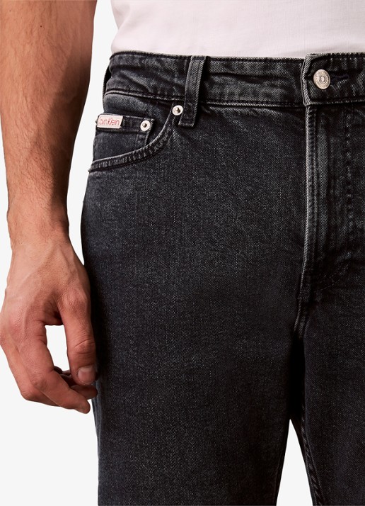 Calvin Klein Tapered fit jeans met steekzakken - detail 3 denim
