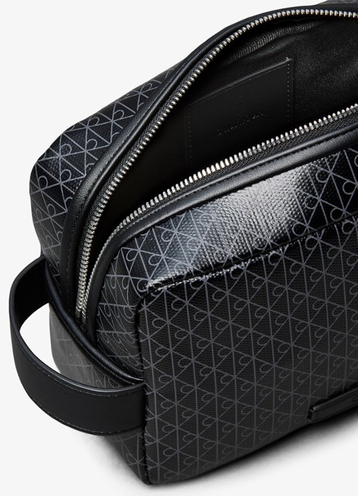 Calvin Klein Toilettas met logoprint  - detail 3 zwart