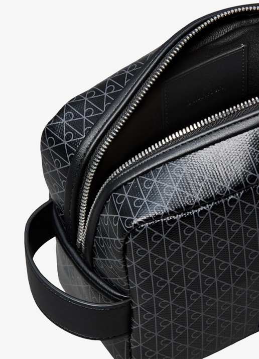 Calvin Klein Toilettas met logoprint  - detail 4 zwart