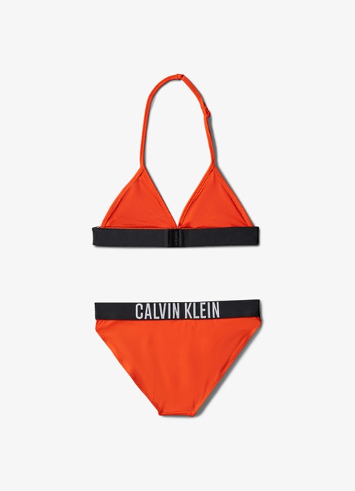 Calvin Klein Triangel bikini set  - achterkant 2 orange