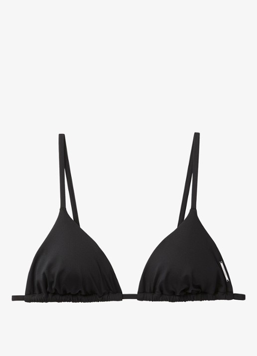 Calvin Klein Triangel bikinitop met uitneembare vulling - voorkant 2 zwart