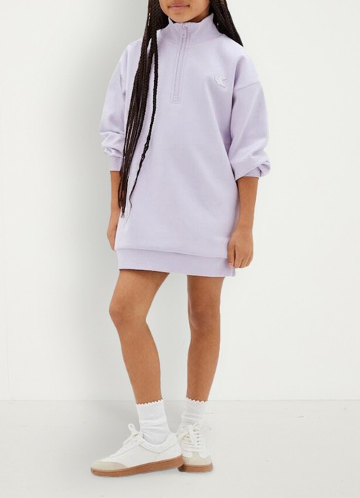 Calvin Klein Trui jurk met logo - voorkant 3 lila