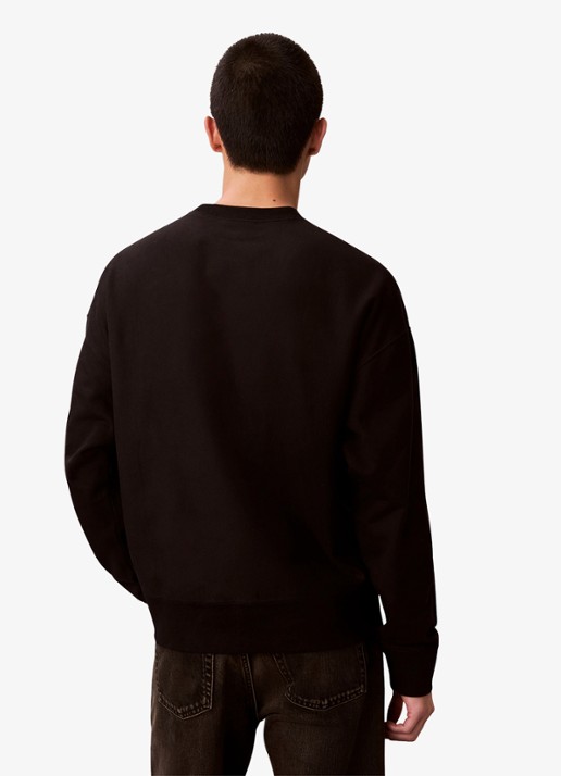 Calvin Klein Trui met logoborduring - achterkant 5 zwart