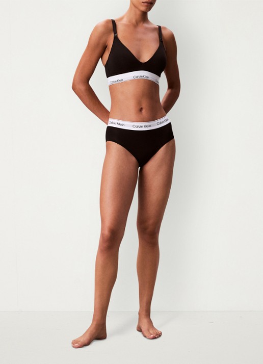 Calvin Klein Voedings bralette met logoband - detail 5 zwart