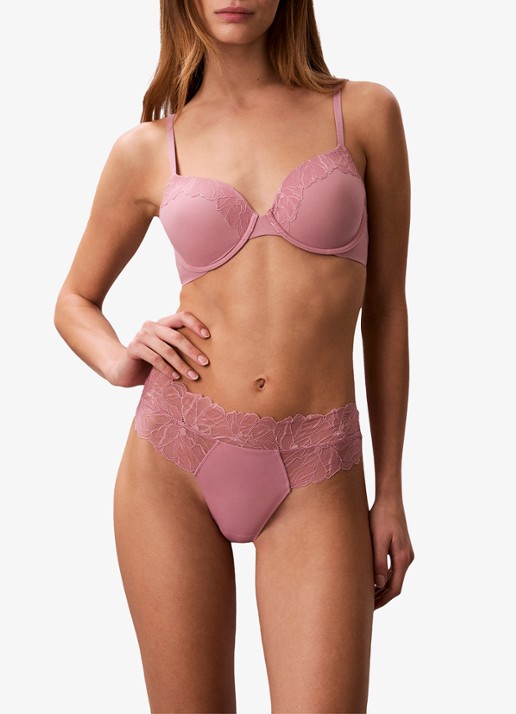 Calvin Klein Voorgevormde bh met kant - detail 3 roze